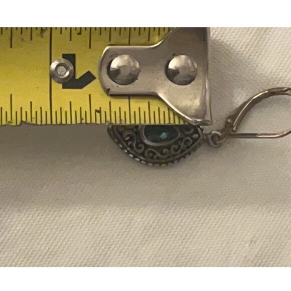 Annika Witt Sterling Silver Teardrop Crystal Drop Dangle Earrings - Picture 6 of 10